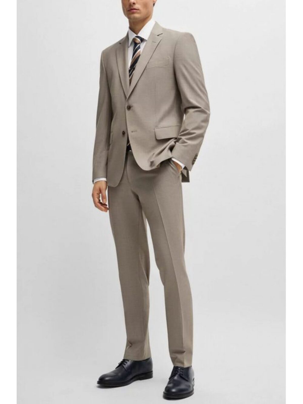 Hugo Boss Men's Micro-Patterned Slim-Fit Suit H-Huge-2pcs-224 Gray Size 40R NWT